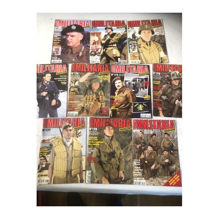Pack Magazines Armes Militaria du No 170 à 179 et19