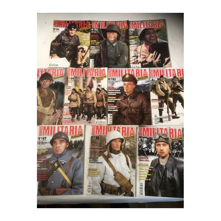 Pack Magazines Armes Militaria du No 180 à 189 et19