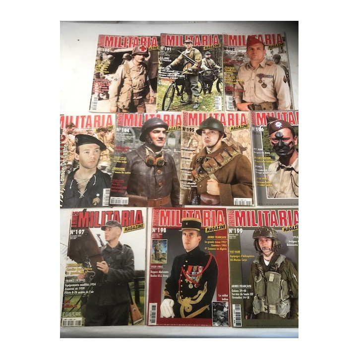 Pack Magazines Armes Militaria du No 190 à 199 et19