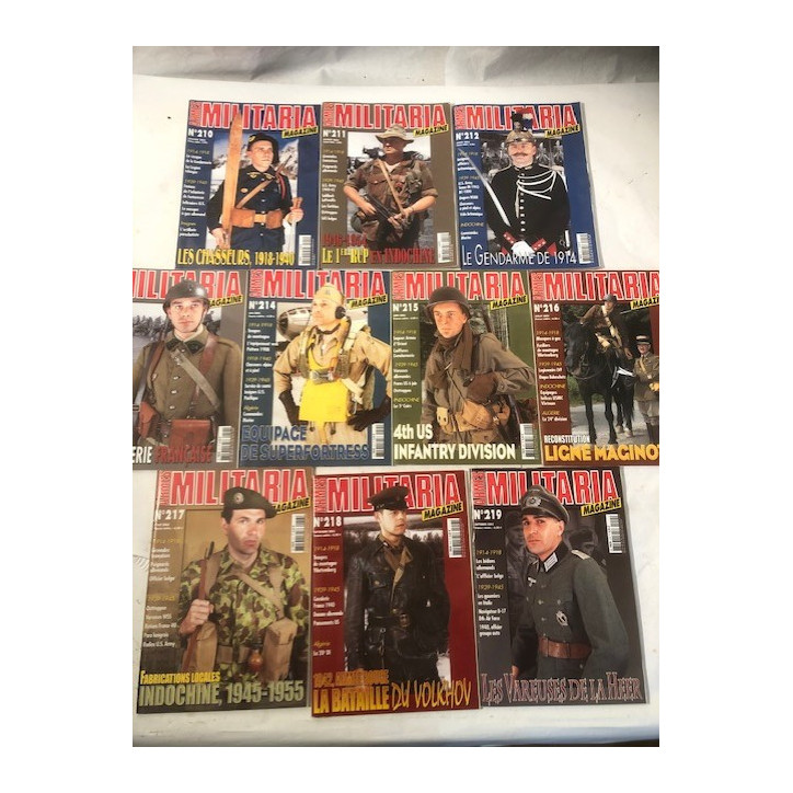 Pack Magazines Armes Militaria du No 210 à 219 et19