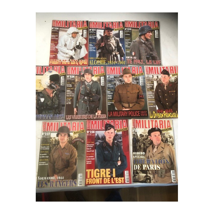 Pack Magazines Armes Militaria du No 220 à 229 et19