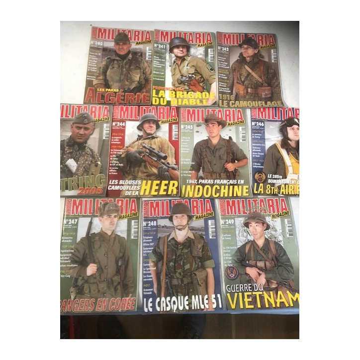 Pack Magazines Armes Militaria du No 240 à 249 et19