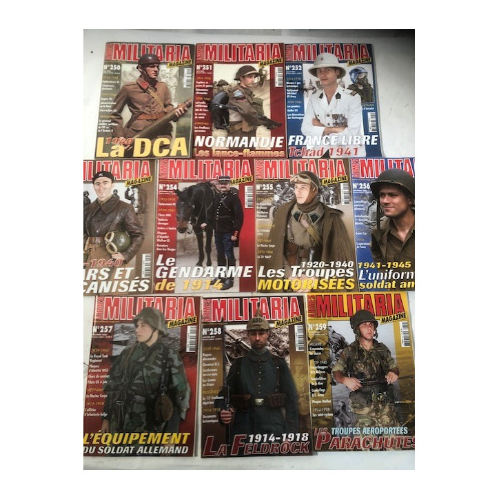 Pack Magazines Armes Militaria du No 250 à 259 et19
