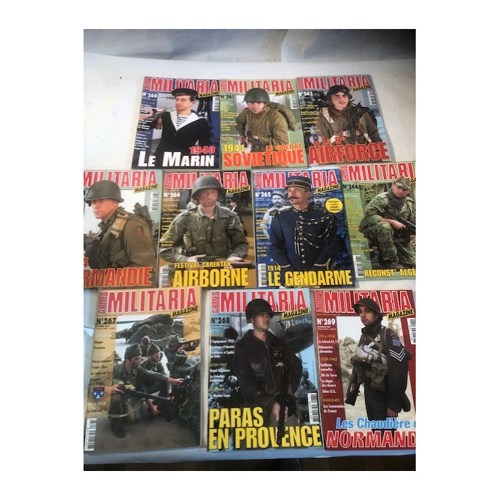 Pack Magazines Armes Militaria du No 260 à 269 et19