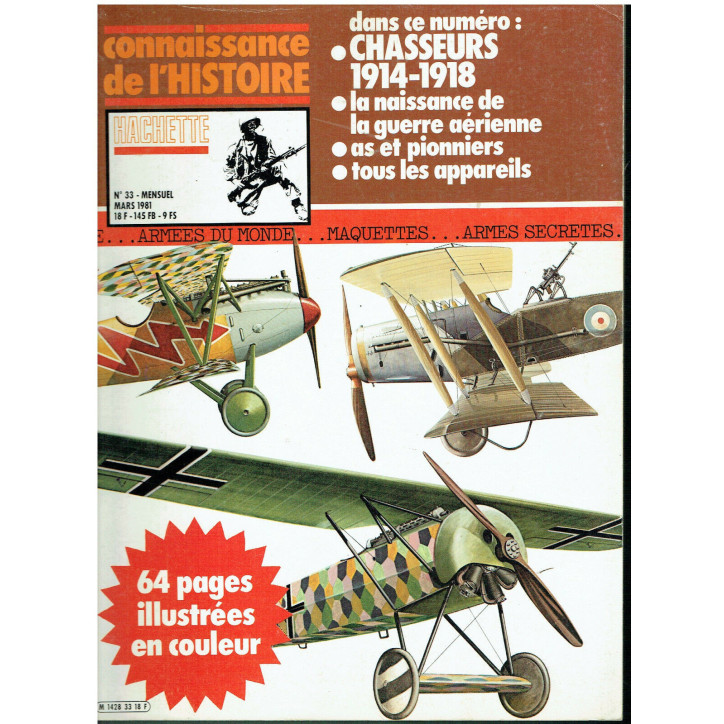 revue Connaissance de l'histoire n33 mars 81 :  Chasseurs 1914-1918et1