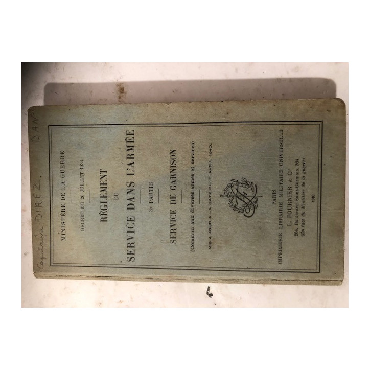 Livre Du ministère de la Guerre : Service dans l'armée 3e partie : Service de garnison et18