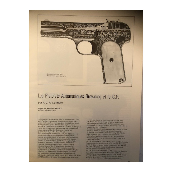 Livre Profils D'Armes Légères 2 : Les Pistolets automatiques Browning et le G.P. et2