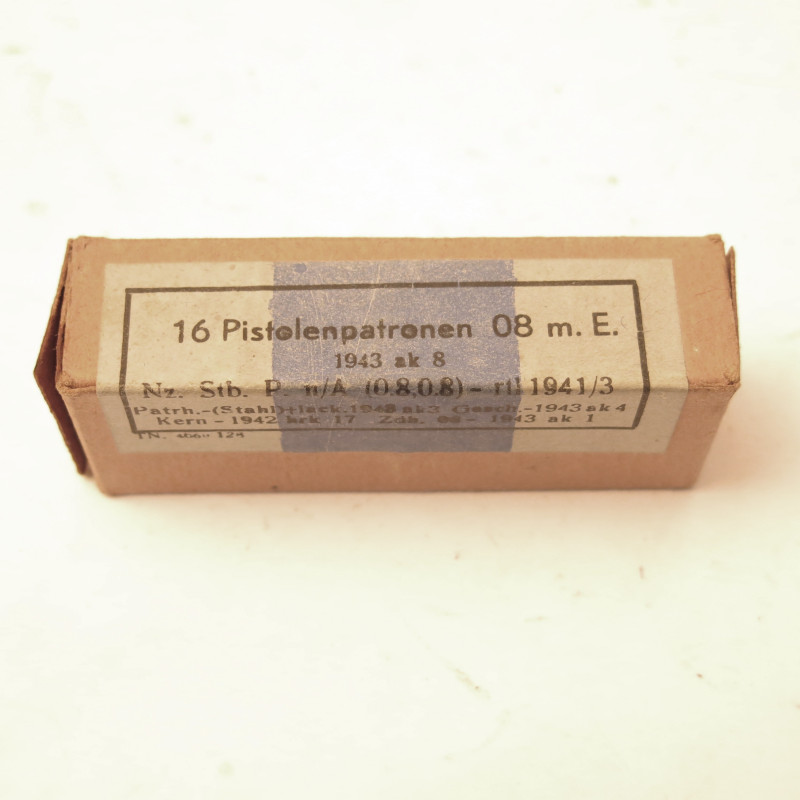 Boite vide P08 Luger ak 1943   ref c23