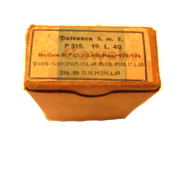 Boite vide Mauser 7.92 SmE semi perforante P135 1940