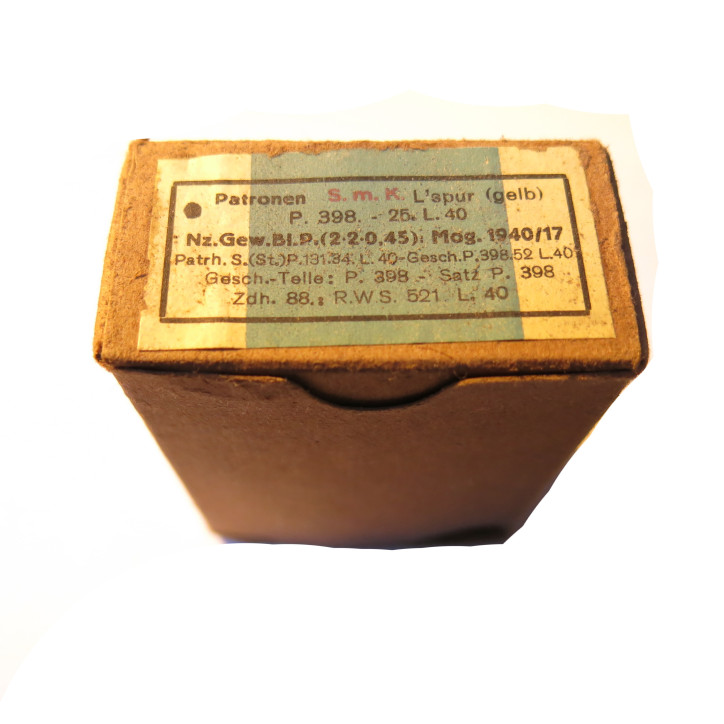 Boite vide Mauser 1940 7.92 Smk lspur gelb ref C 25