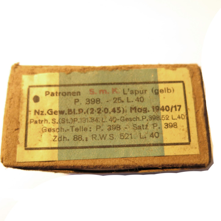 Boite vide Mauser 1940 7.92 Smk lspur gelb ref C 25