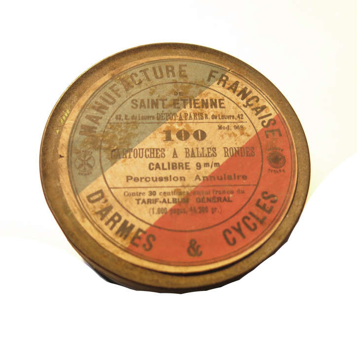 Boite métal vide cartouches calibre 9mm Ref c32 