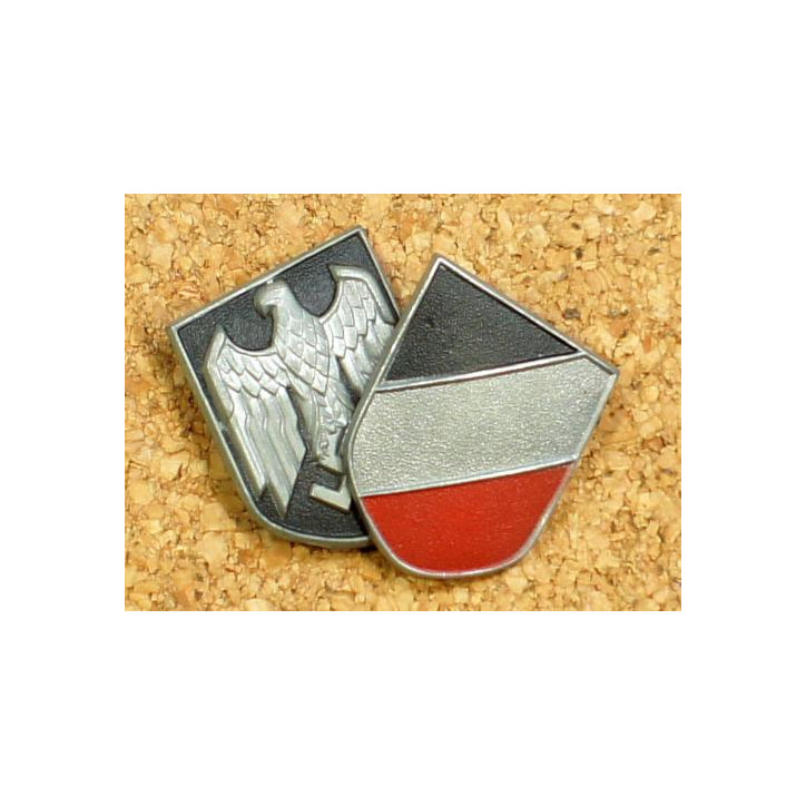 Paire d'insignes metal original  de casque Afrika korps original 39/45 