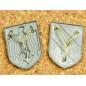 Paire d'insignes métal original  de casque Afrika korps original 39/45 