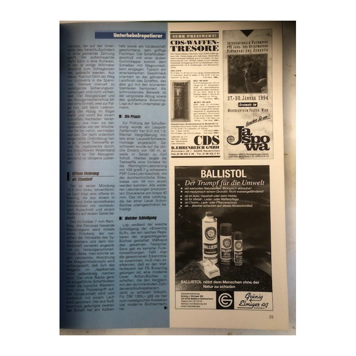 Revue Internationales Waffen-Magazin 1-2 Janv 94 et21