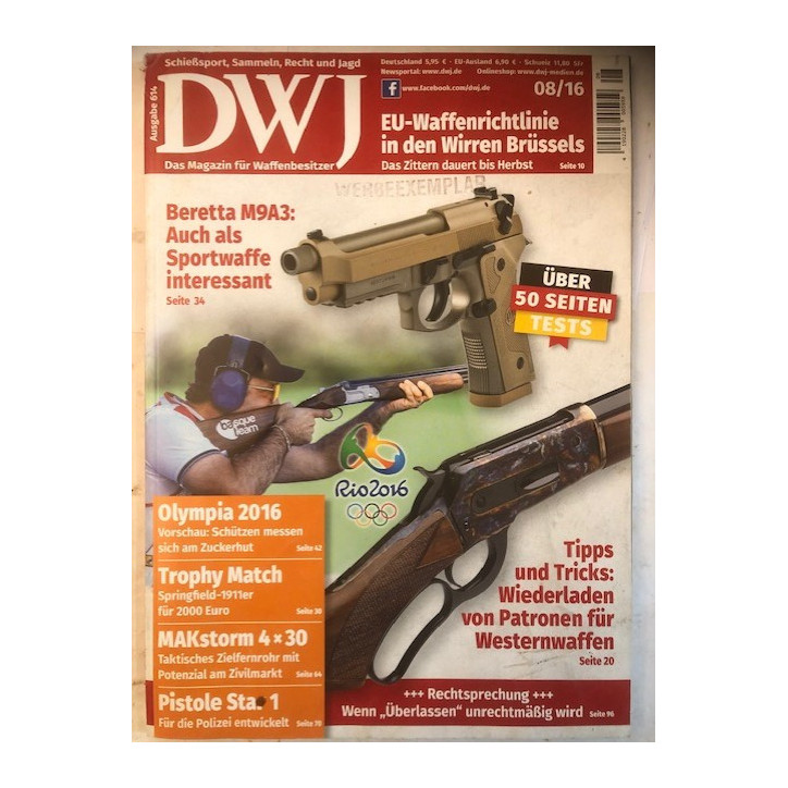 Revue DWJ 08/16 - EU-Waffenrichtlinie in den Wirren Brüssels et21