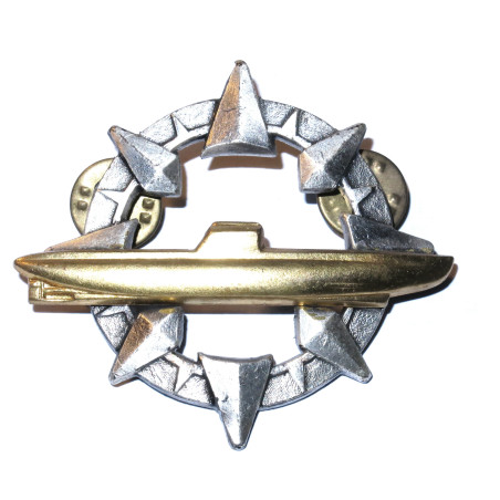 Insigne metal poirine sous marinier Marine nationale Francaise 