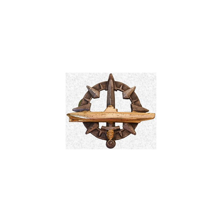 Insigne Drago metal poitrine certificat superieur  sous marinier Marine nationale Francaise 
