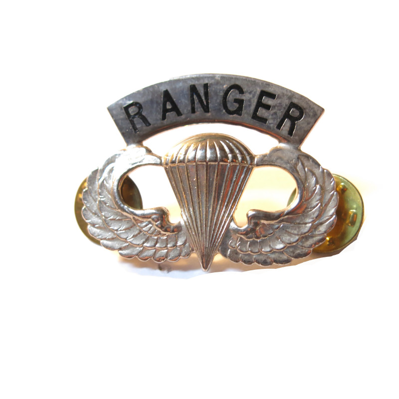 Brevet de parachutiste Ranger metal  US  ref 26 bo 4