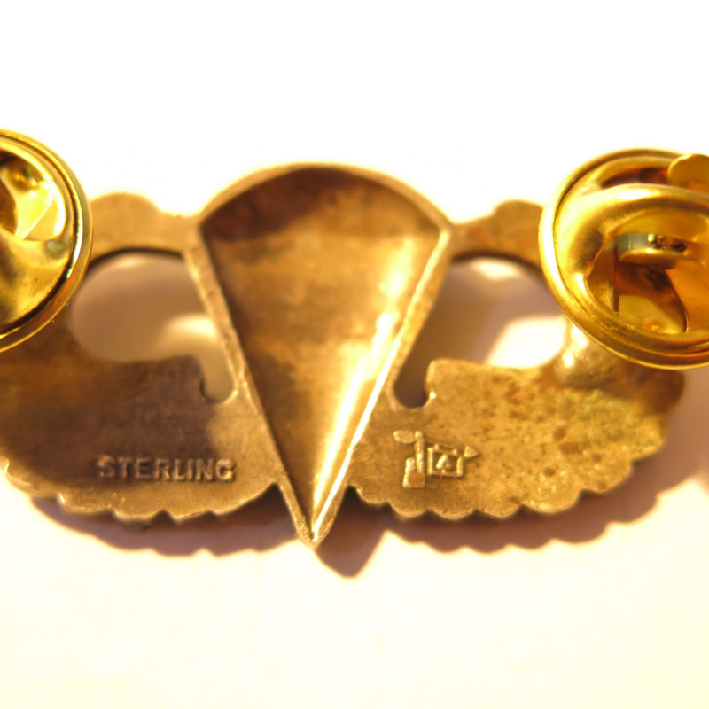 Brevet de parachutiste métal US sterling ref 31 bo 4