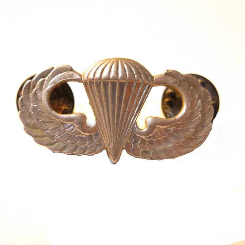 Brevet de parachutiste métal original US sterling ref 34 bo 4