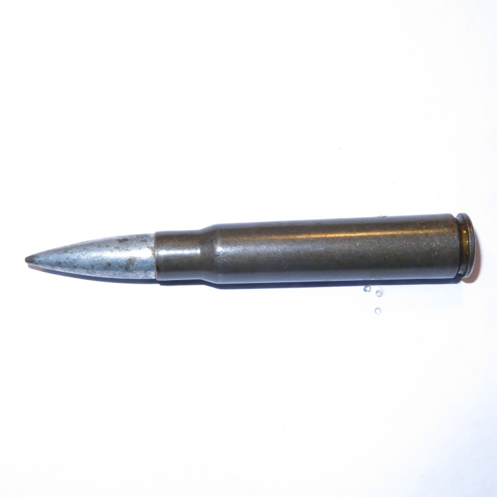 7.92 Mauser SME balle cadmié eej 1944 etui acier laqué 