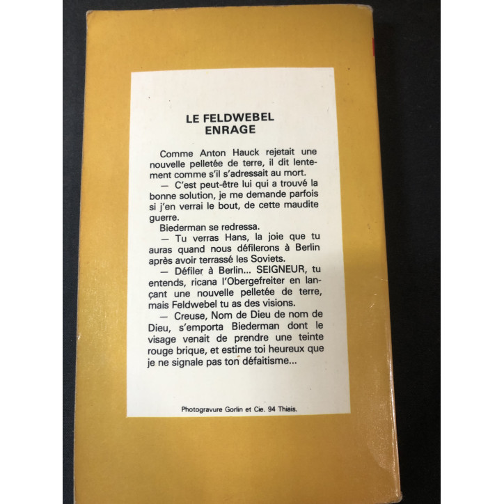 Livre Le Feldwebel enragé de Heinrich Zimmer