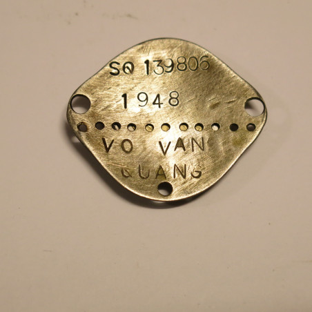 Plaque d'identité suppletif Vietnamien Indo matri 139806 ref bo38