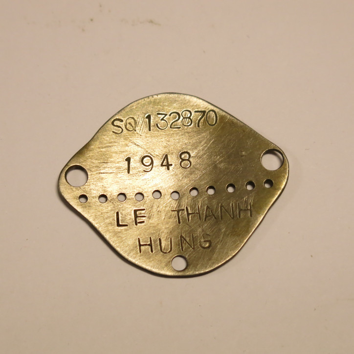 Plaque d'identité suppletif Vietnamien Indo matri 132870  ref bo38 