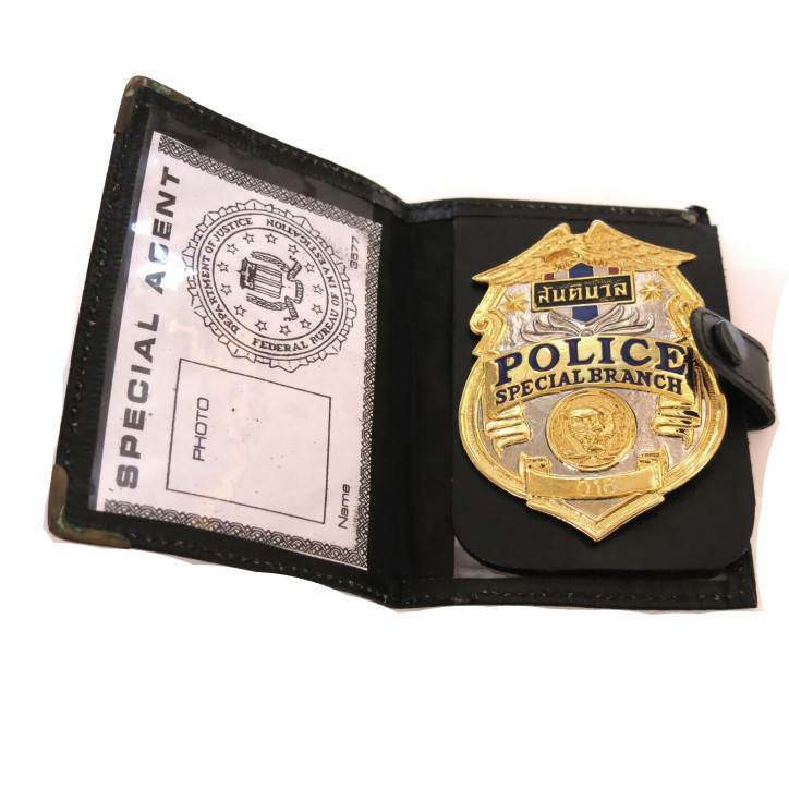 Plaque police special Branch  avec porte cuir ref bo 97