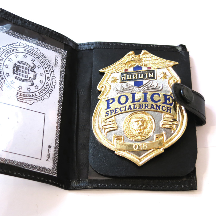Plaque police special Branch  avec porte cuir ref bo 97
