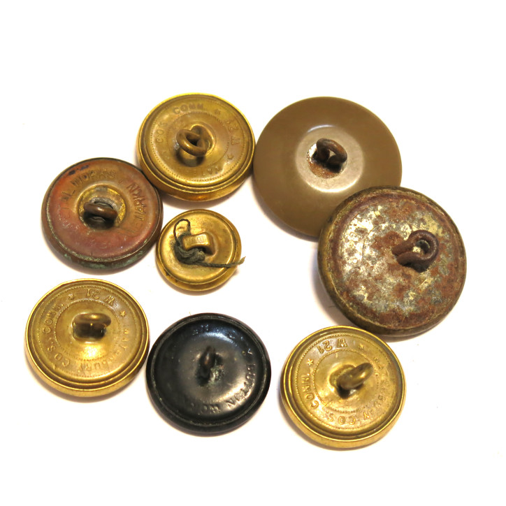 Lot de 8 boutons  US 39/45 ref 60 bo39