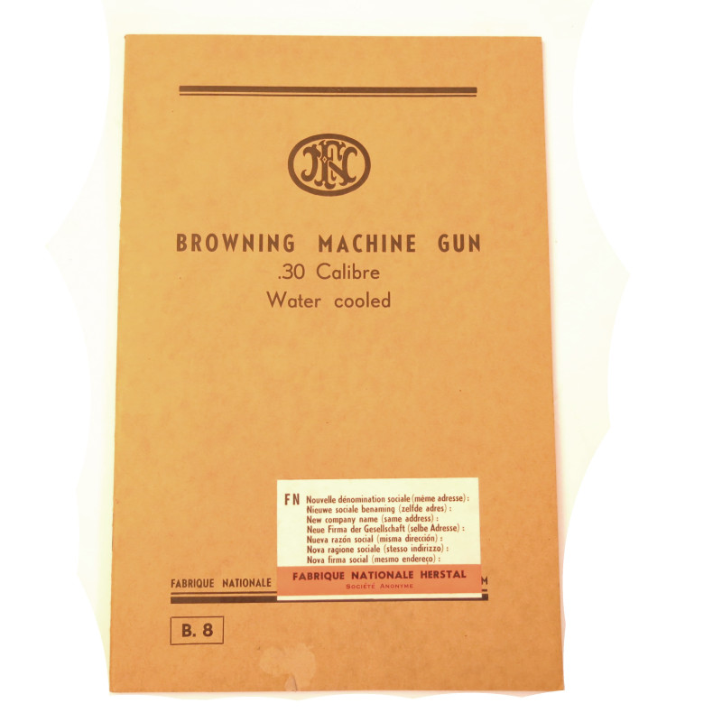 Livre TM sur la  mitrailleuse US Browning 30  ref 