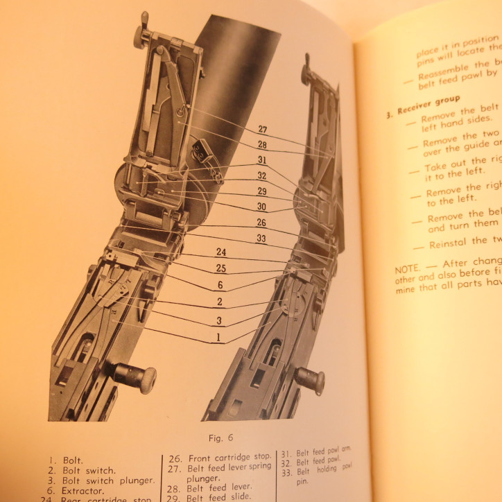 Livre TM sur la  mitrailleuse US Browning 30  ref 