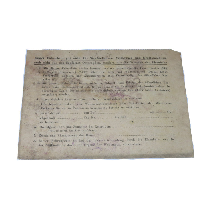 Papier original  Kleiner fur die Waffen SS ref 10 bo doc