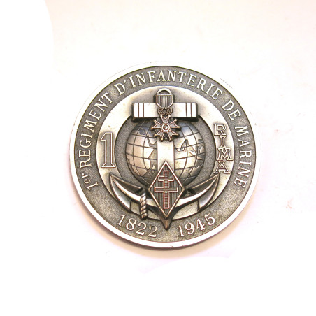 jeton insigne 1 regiment infanterie de marine  1822 -1945   ref bo41 