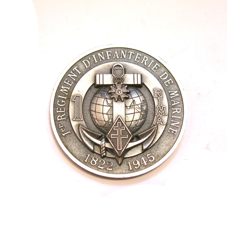 jeton insigne 1 regiment infanterie de marine  1822 -1945   ref bo41 