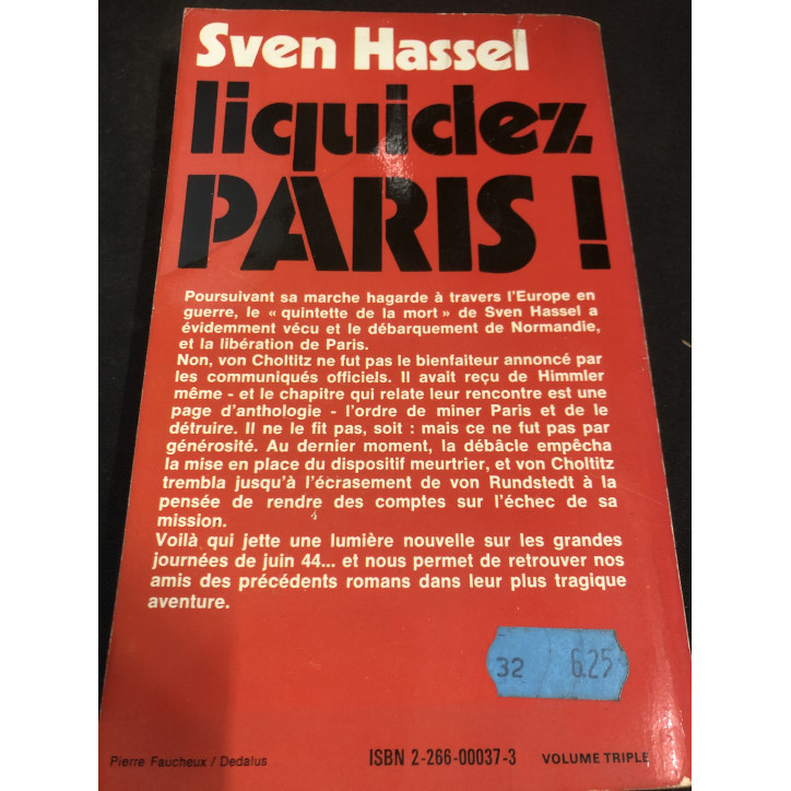 Livre Liquidez Paris de Sven hassel