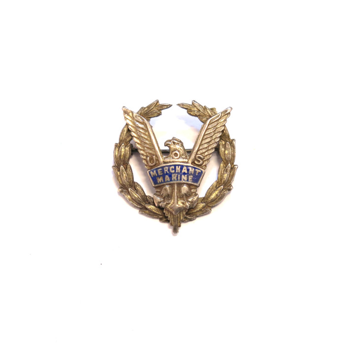 Insigne Merchant marine USA fab Sterling ref bo 42  