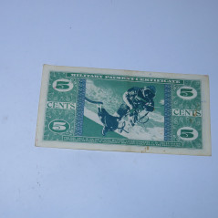 Billet 5 cents military payment serie 681 de 1969 ref bo 43