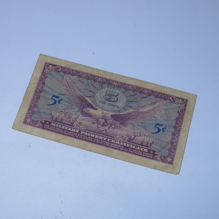 Billet 5 cents military payment serie 641de 1965 ref bo 43
