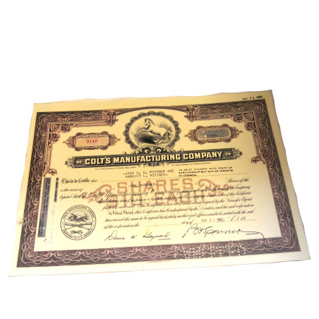 Papier action Colt's manufacturind company 