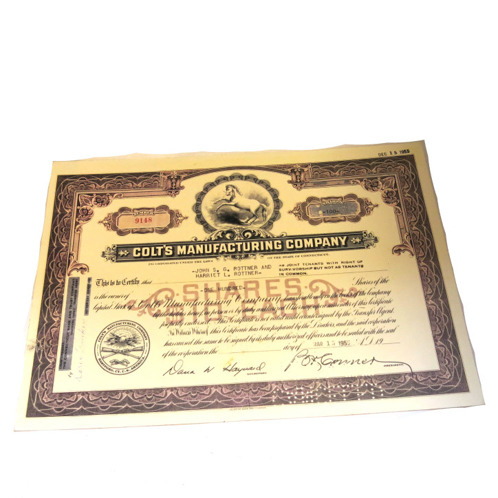 Papier action Colt's manufacturind company 