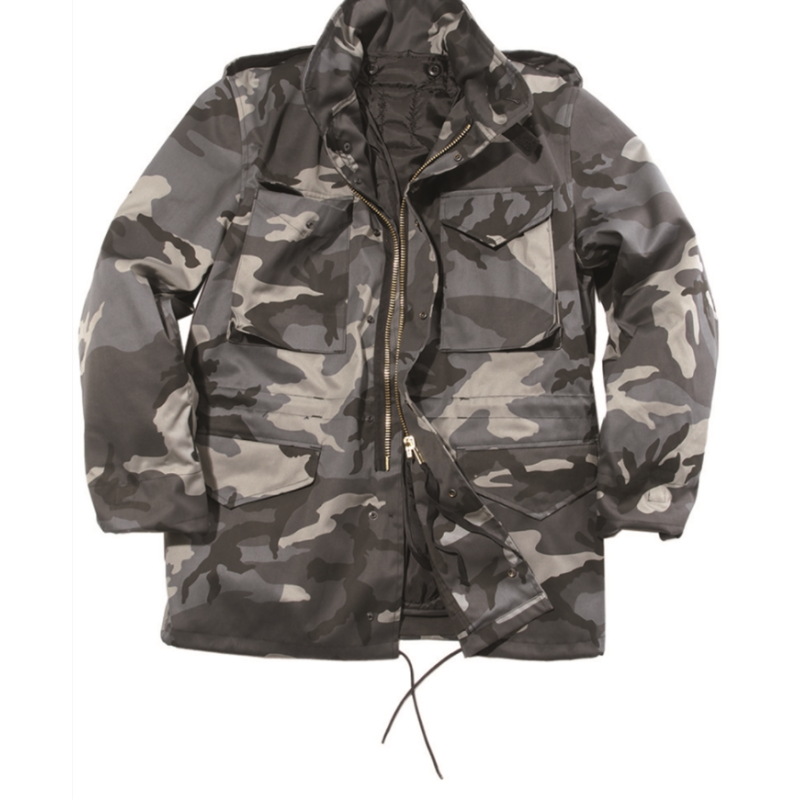 Veste US M65 avec doublure Camouflage dark