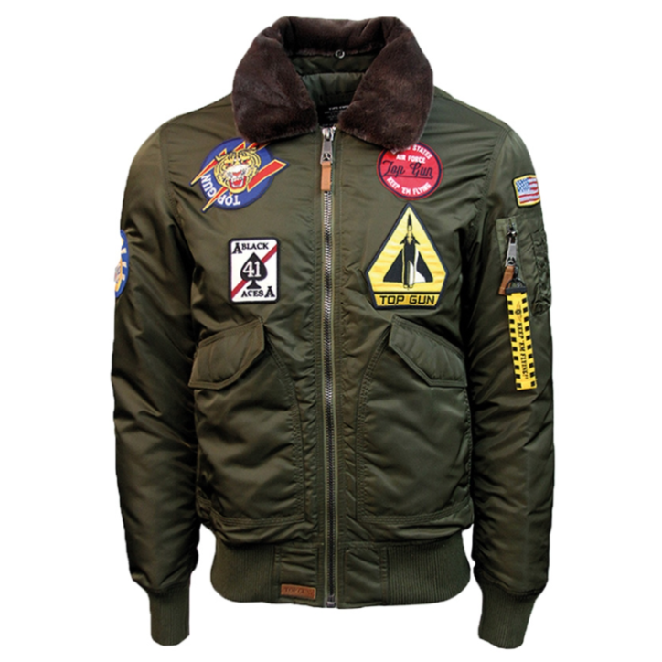 Veste Air Force Top Gun avec badge verte