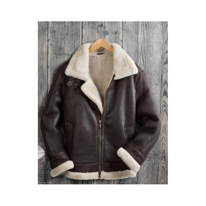 Blouson US B3 cuir fourrure agneau