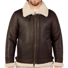 Blouson US B3 cuir fourrure agneau