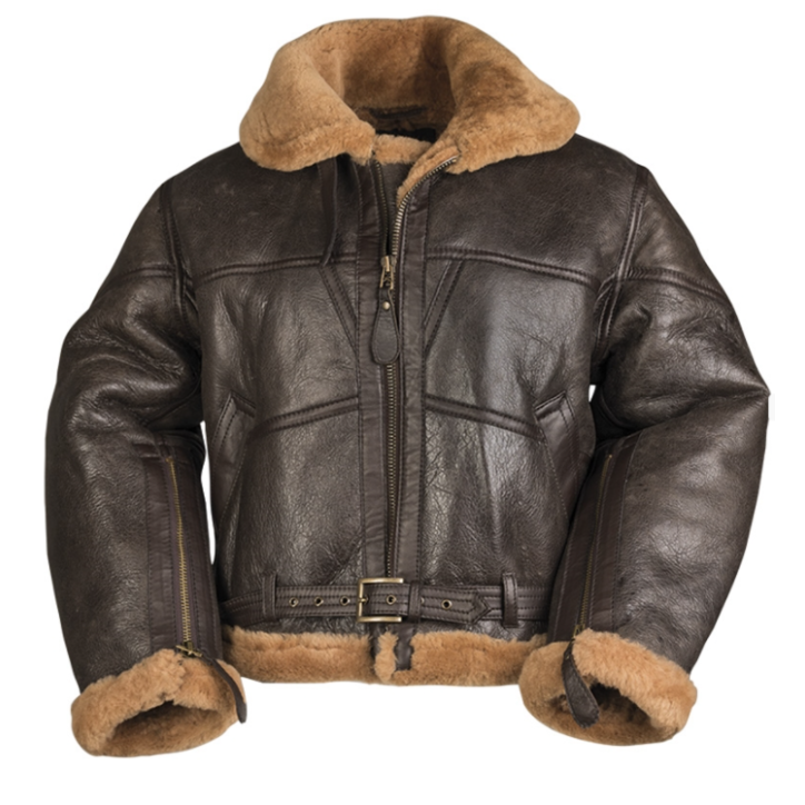 Blouson type Royal Air Force Britannique en cuir et mouton Blouson type Royal Air Force Britannique en cuir et mouton