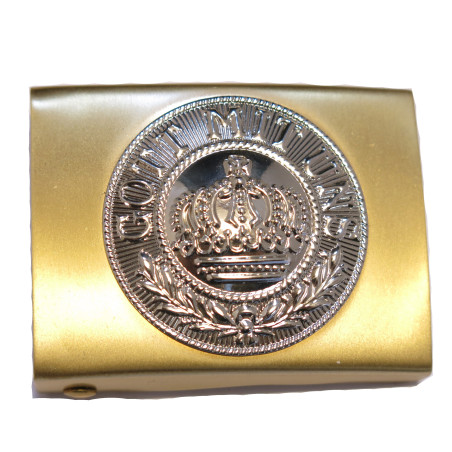 Boucle REPRO Allemande Prusse Gott Mit Uns modèle officier doré