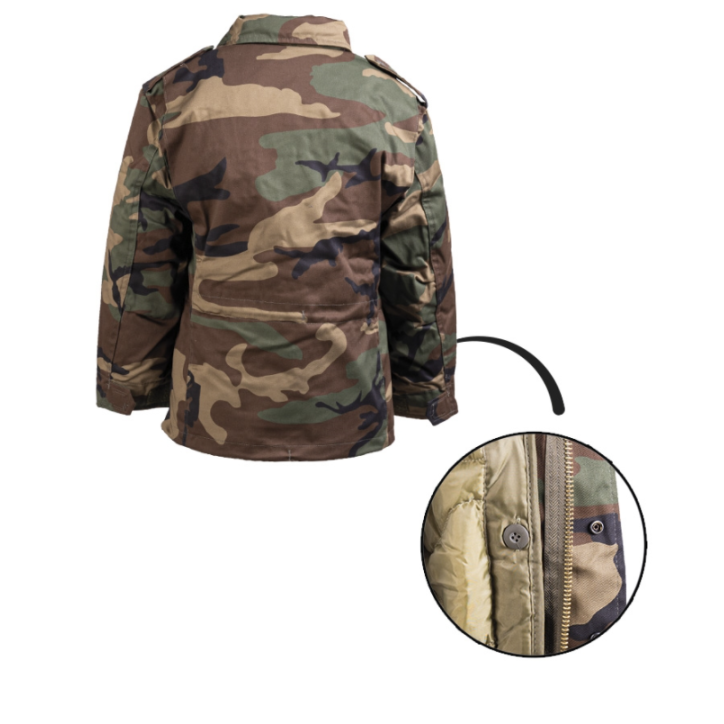 Blouson US M65 pour enfant camouflé Woodland